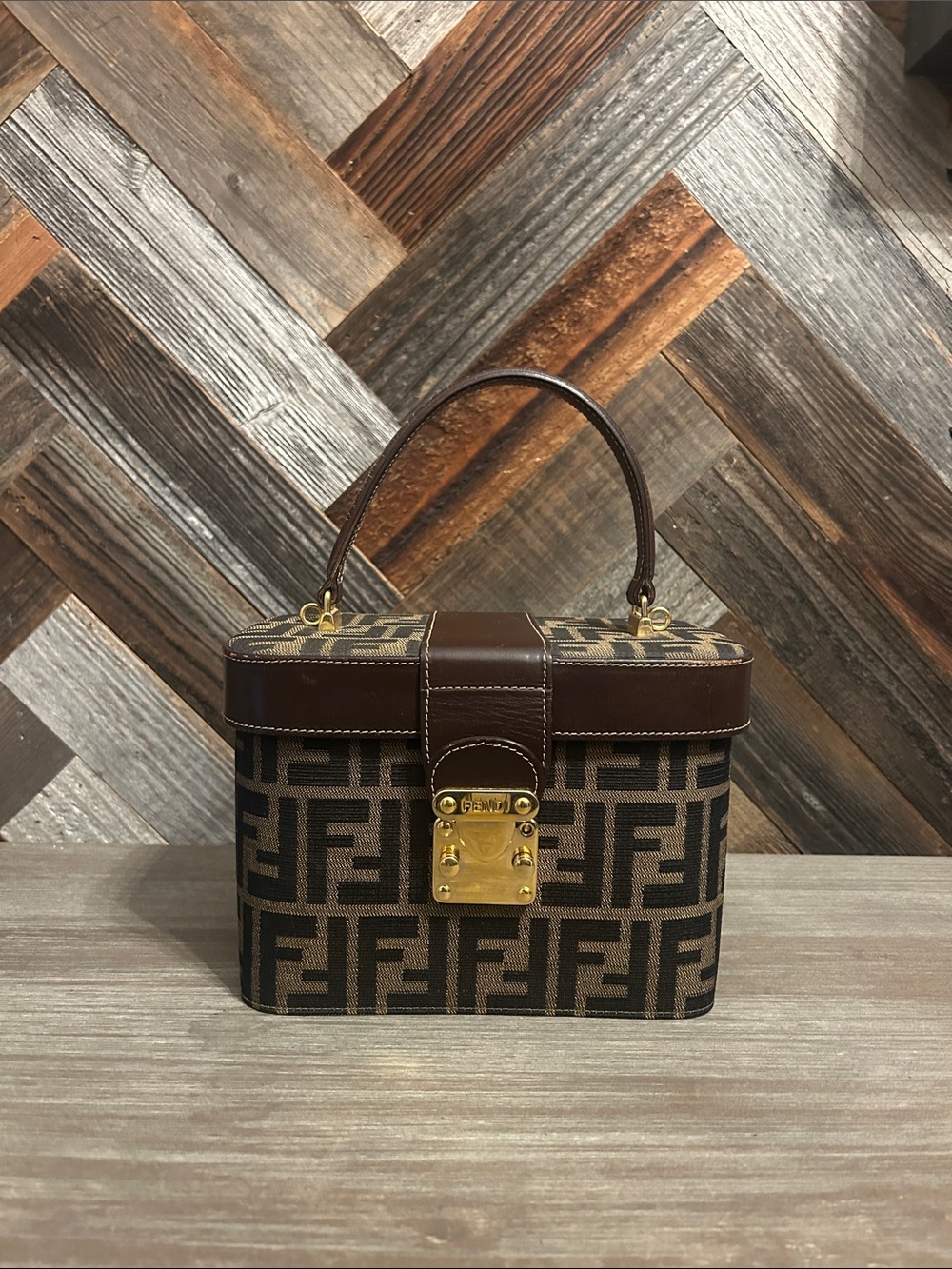 Fendi Zucca Canvas Vanity Case